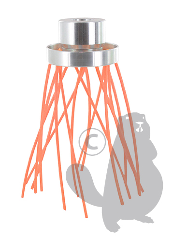 ALUMINIUM ONKRUIDBORSTEL MET 16 x 3,3mm draad