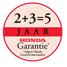 2+3=5 jaar garantie volgens HONDA voorwaarden